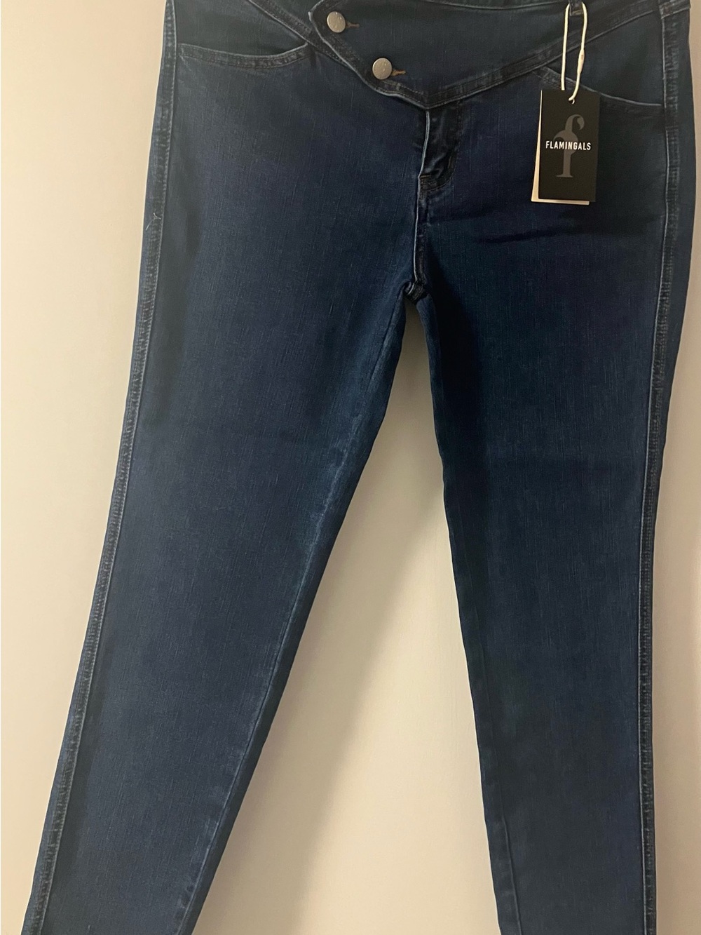 Flamingals Women's Navy Skinny Jeans - High Rise Stretch